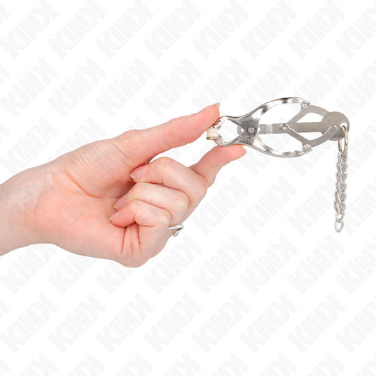 Kink Nipple Clamps in Silver Color 2pcs