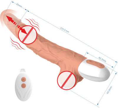 Kinksters Realistic Vibrator with Remote Control 3019-4932 Flesh