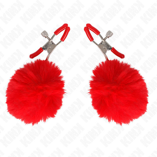 Kink Nipple Clamps in Red Color 2pcs