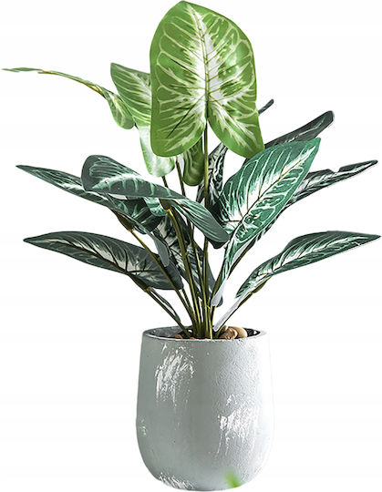 Artificial Plant in Small Pot Alocasia Green 40cm