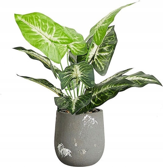 Artificial Plant in Small Pot Alocasia Green 40cm