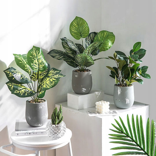 Artificial Plant in Small Pot Calathea 37cm