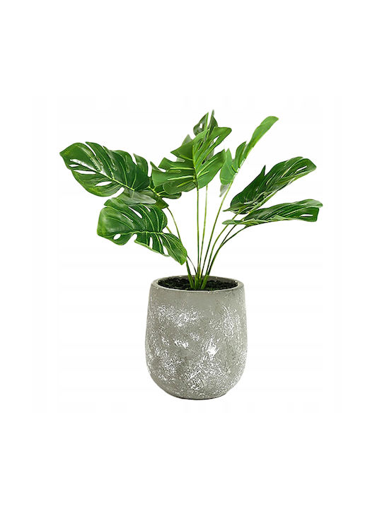 Artificial Plant in Small Pot Monstera Green 33cm