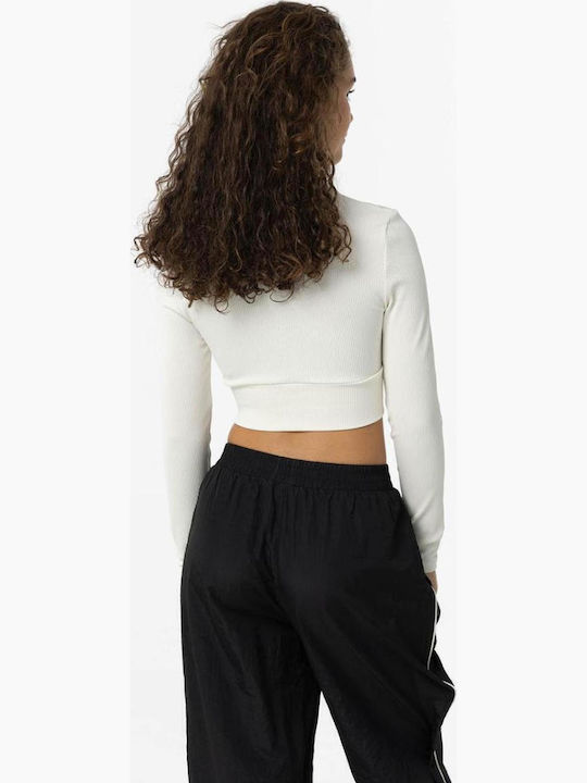 Παιδικό Crop Top Μακρυμάνικο Εκρού