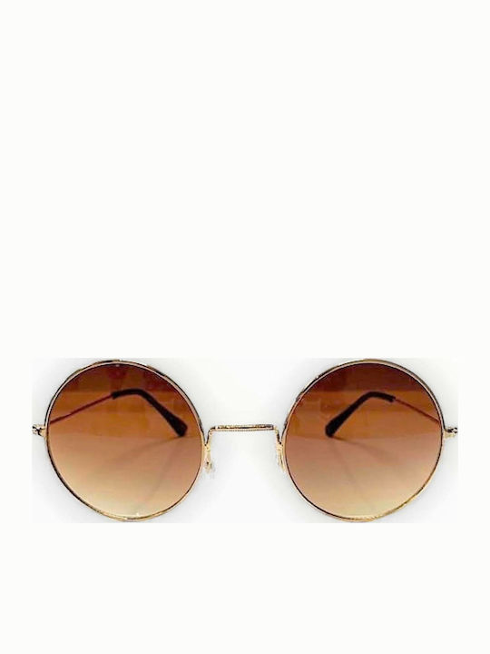 Woman's Fashion Ochelari de soare Χρυσά cu Cadru & Maro Lentilă Woman's Fashion Ochelari de soare Χρυσά cu Cadru & Maro Lentilă