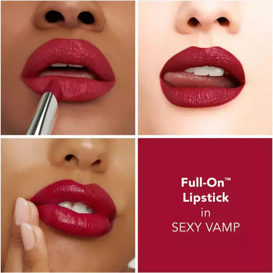 Buxom Full-On Plumping Satin Lipstick Creamy Lipstick Plumping Effect Shade Sexy Vamp Volume 2.5 Ml