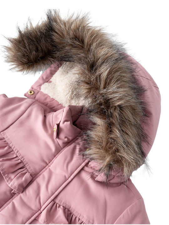 Kids' Parka with Hood Pink