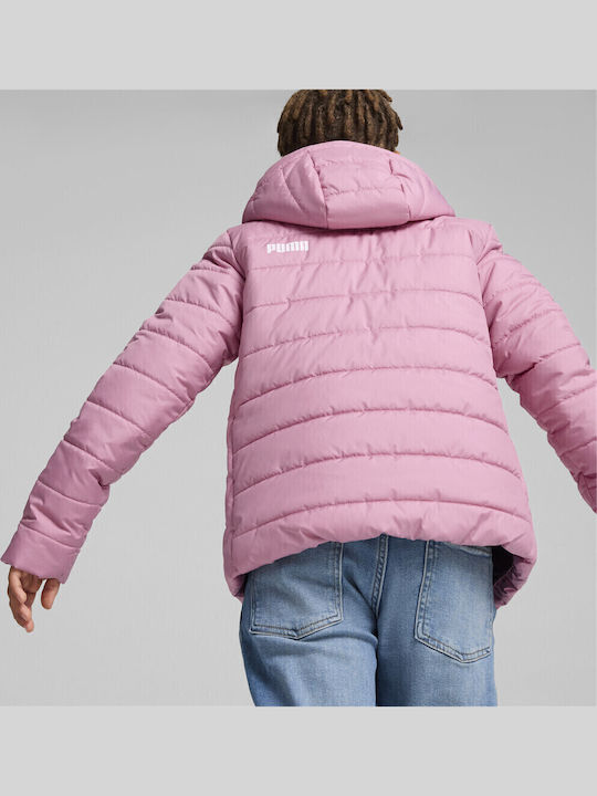 Kinder Sportjacke Kurz mit Kapuze Rosa Padded