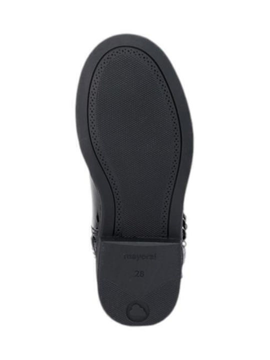 Kids Boots from Patent Leather with Zipper Black