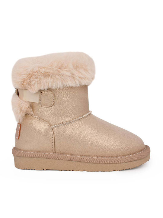 Conguitos Kids PU Leather Boots Beige