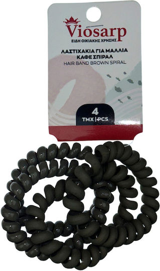 Monochrome Spiral Hair Ties 4 Pcs Vc2466 5206753044895