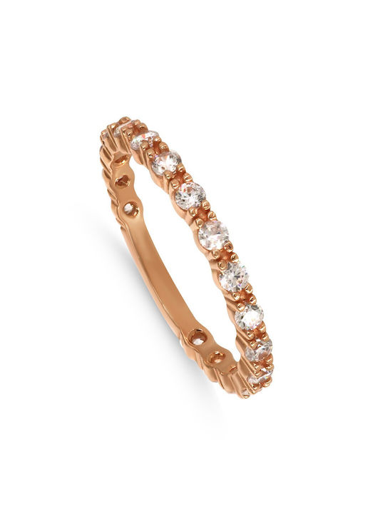 VITOPOULOS Ring Rose Gold 14K mit kubischem Zirkon