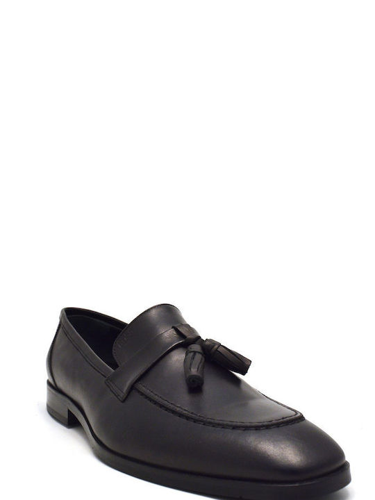 Boss Shoes Leder Herren Mokassins BLACK DIAMOND