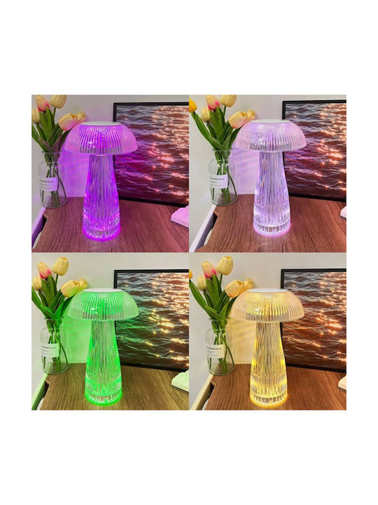 Crystal Table Decorative Lamp with RGB Lighting LED Battery Transparent