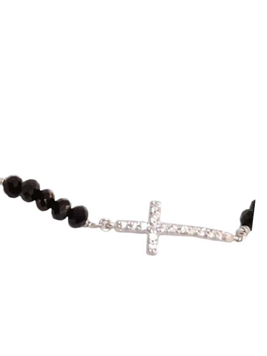 Prince Silvero Bracelet with Cross design made of Silver with Zircon