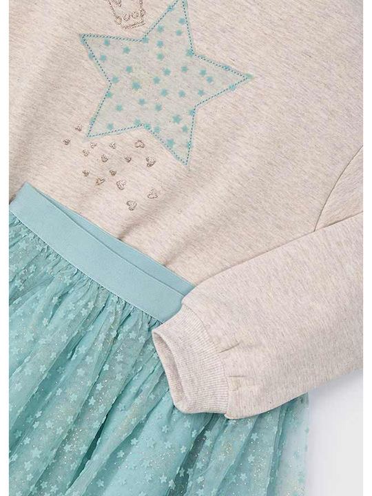 Mayoral Kids Set with Skirt Winter 2pcs Turquoise