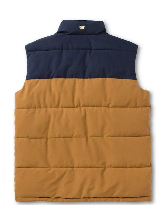 CAT Arctic Zone Waterproof Men's Safety Vest Brown