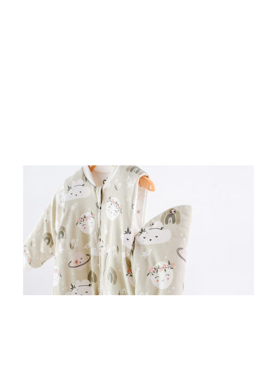 abo Winter Sleeping Bag with Feet 2.5 Tog Mon & Cloud with Detachable Sleeves