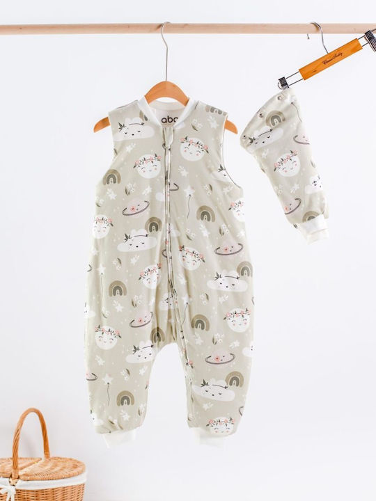 abo Winter Sleeping Bag with Feet 2.5 Tog Mon & Cloud with Detachable Sleeves