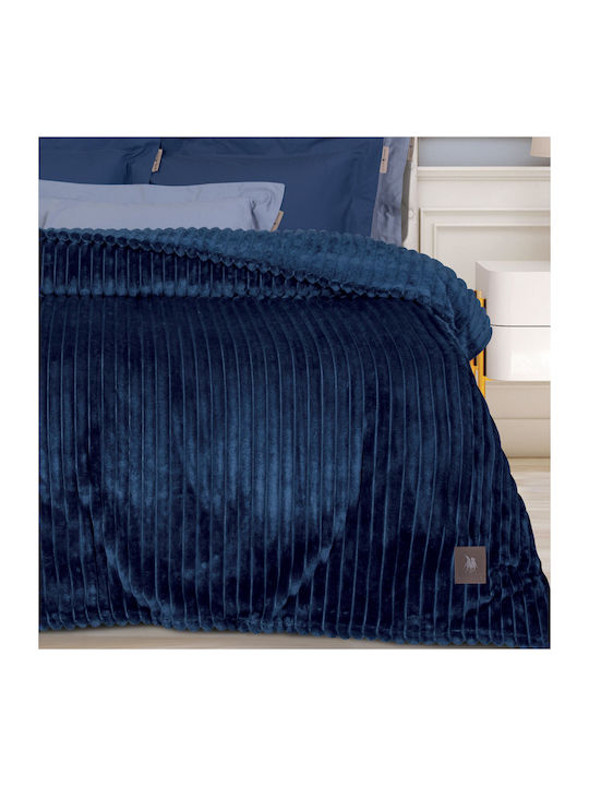 Greenwich Polo Club 3487 Κουβέρτα Fleece Υπέρδιπλη 220x240εκ. Blue