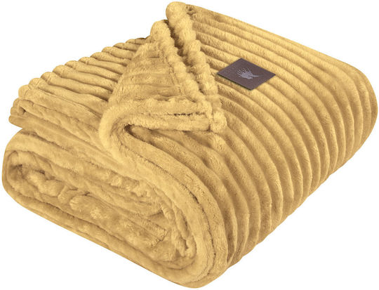 Greenwich Polo Club 3488 Single Fleece Blanket 160x220cm Ochre
