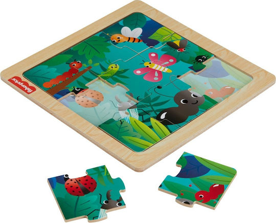 Ξύλινο Παιδικό Puzzle Jungle Safari για 2+ Ετών 9pcs (Διάφορα Σχέδια) 1τμχ Fisher Price