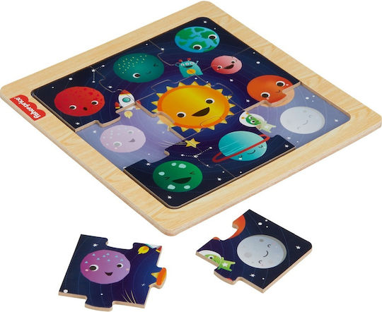 Ξύλινο Παιδικό Puzzle Jungle Safari για 2+ Ετών 9pcs (Διάφορα Σχέδια) 1τμχ Fisher Price