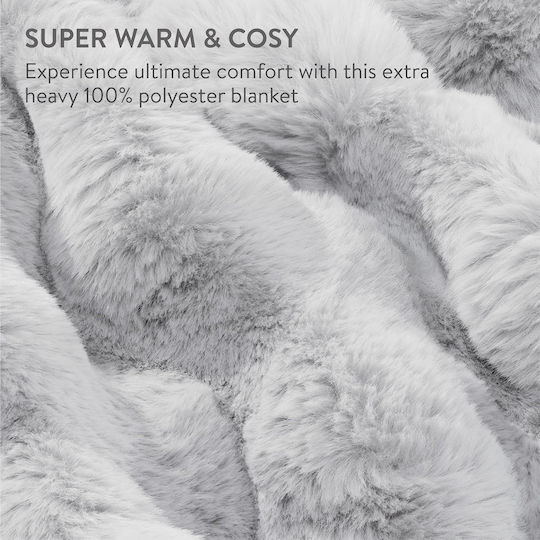 Homelevel Homelevel Faux Furry Blanket Sofa 127x152cm Gray