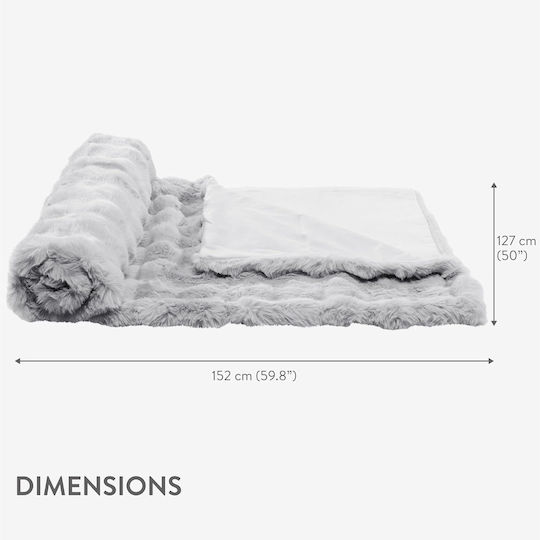 Homelevel Homelevel Faux Furry Blanket Sofa 127x152cm Gray