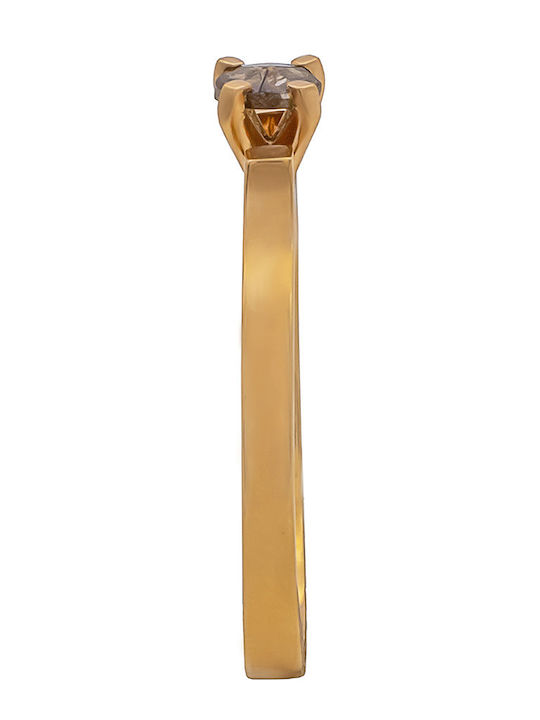 Savvas Design Einzelstein aus Roségold 18K mit Diamant