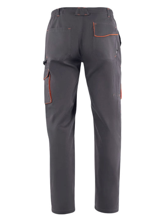 Axon Top Work Trousers Dark Grey Orange