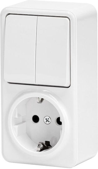Aigostar Single External Power Socket with Switch White