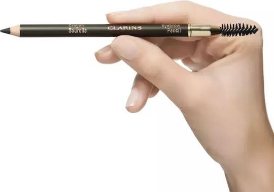 Clarins Eyebrow Crayon Brush Shade 01 Dark Brown Capacity G 1.1