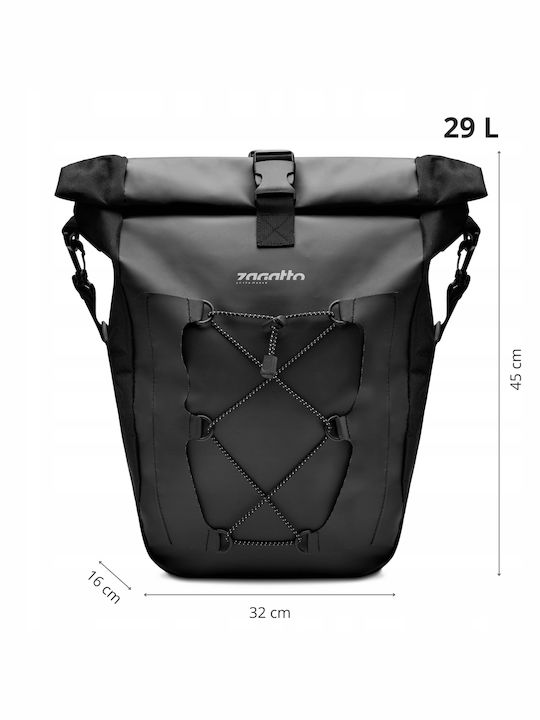 Zagatto Bicycle Rack Bag 29lt Black