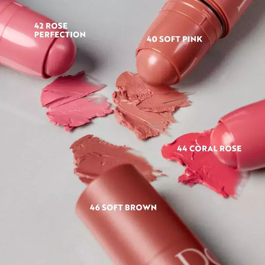 Multifunktionales Make-up-Produkt Augen Lippen Gesicht Isadora Blush Stick Farbton 46 Soft Brown Volumen 5,5 ml