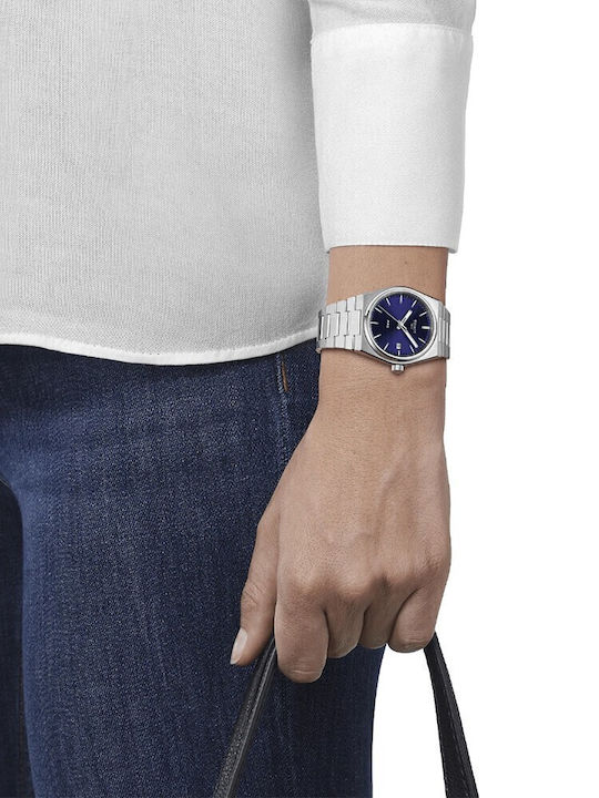Tissot PRX Ρολόι Μπαταρίας με Μεταλλικό Μπρασελέ