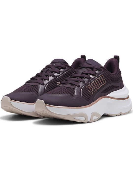 Puma Softride Divine Γυναικεία Αθλητικά Παπούτσια Running Midnight Plum-mauve Mist-rose Gold