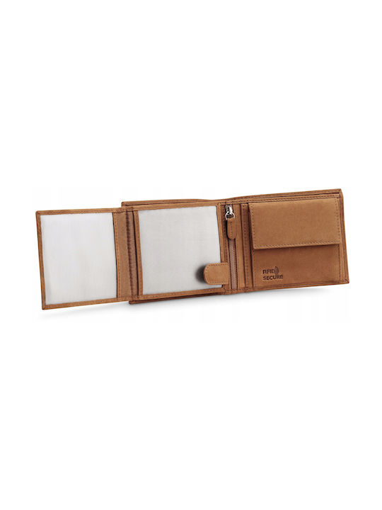 Мъжки портфейл от естествена кафява кожа Zagatto Zg-n992-f10