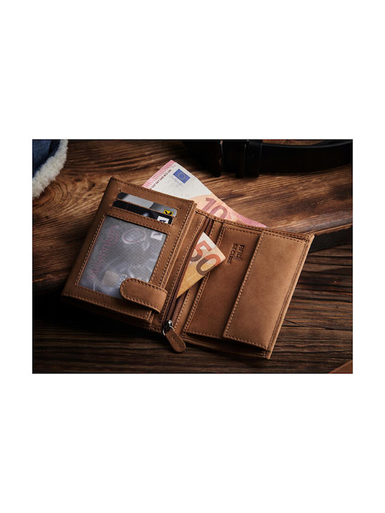 Zagatto Naturbraune Lederbrieftasche Zg-n4-f10 Herren