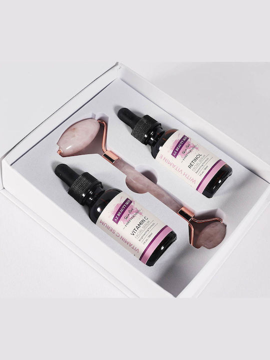 Anti-Ageing Skin Care Set 1 X Quartz Roller 2 Facial Serums 2x 30 Ml Az Beauty Skin