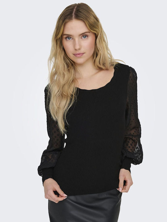 Only Life Damen Langarm Pullover Black