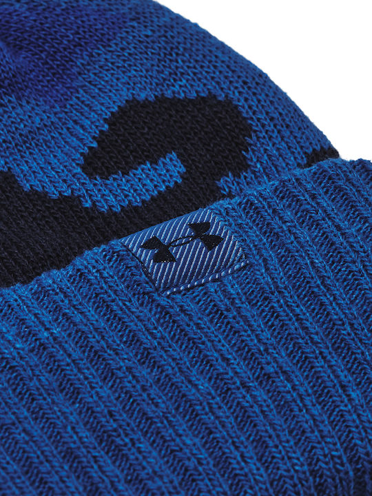 Under Armour Set Căciuliță Cu Mănuși Tricotată Albastră