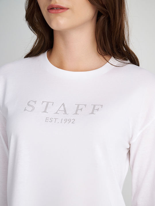 Liza Women's Blouse Cotton Long Sleeve White
