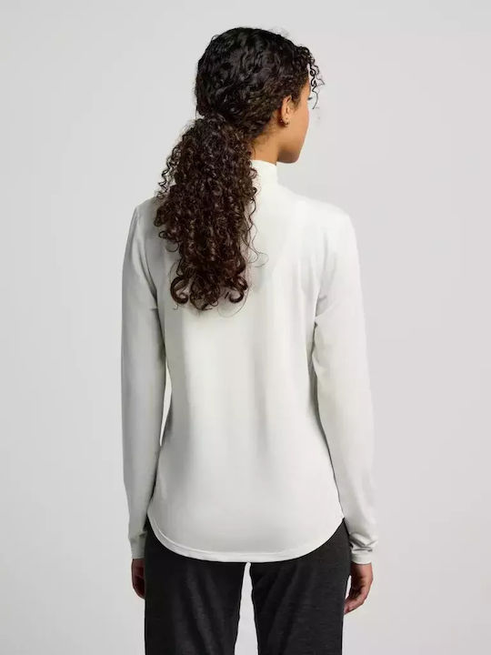 Saucony Women's Athletic Blouse Long Sleeve White