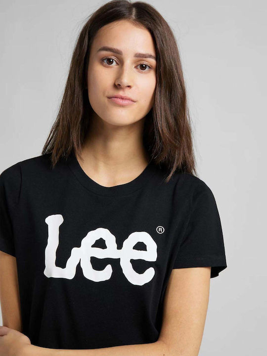 Lee Damen Sportlich T-shirt Black