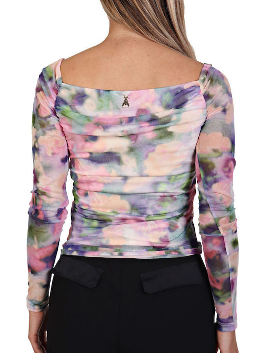 Women's Blouse Off-Shoulder Pink