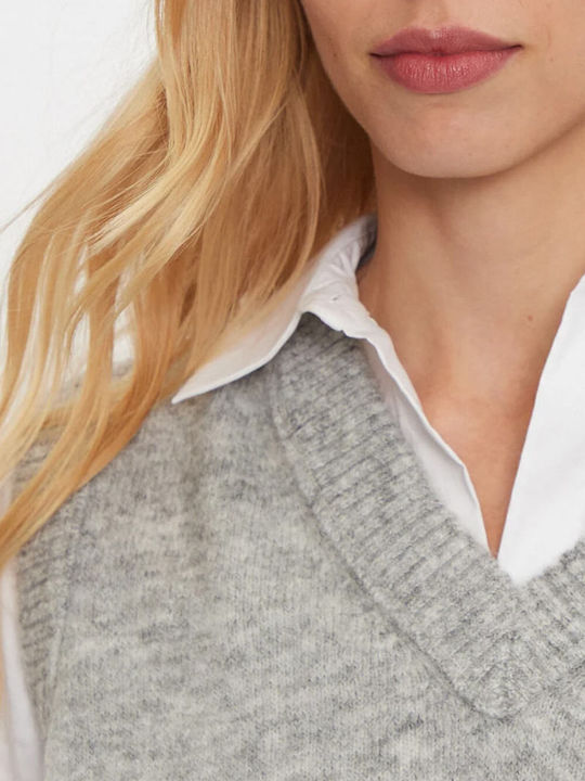 Winter Women's Tunic Sleeveless with V-Neck Grey Heather