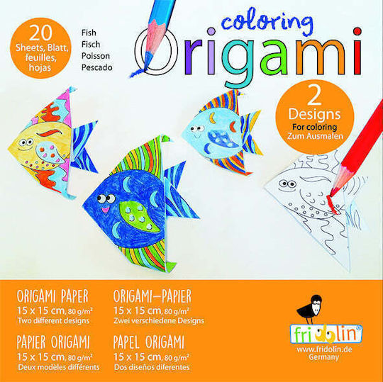 Origami Fridolin Coloring Fish