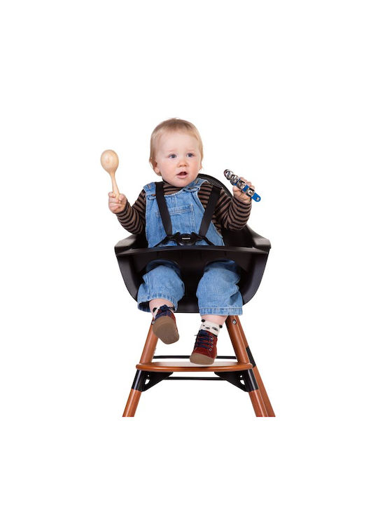 Childhome Evolu 2 Καρεκλάκι Φαγητού με Ρυθμιζόμενο Ύψος Walnut/Black