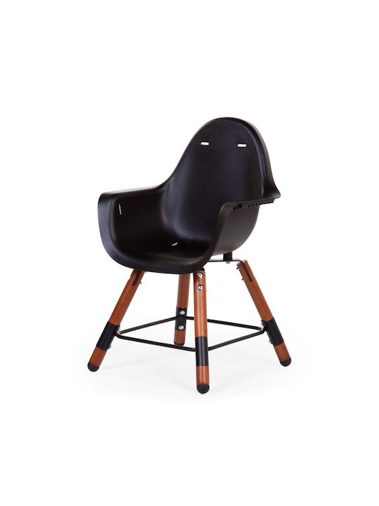 Childhome Evolu 2 Καρεκλάκι Φαγητού με Ρυθμιζόμενο Ύψος Walnut/Black